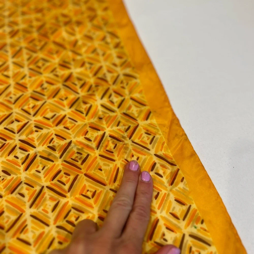 70s Golden Checkered Scarf